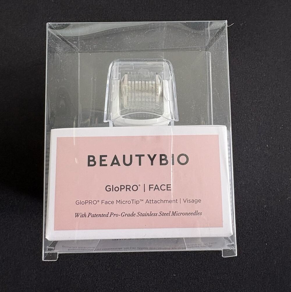 BeautyBio GloPRO FACE MicroTip Attachment Head White NEW in Box 0.3mm